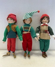 Patricia Rose Paradise Galleries Christmas Elves Dolls 3Lot