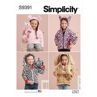 Simplicity 9391 Babykleidung Jacke Tiere Schnittmuster GrößEn 6 Monate-4 Jahre