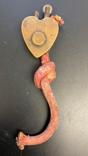 WW1 Brass Trench Art Heart shaped lighter 2 inches by 1 1/2 and 1/2 thick