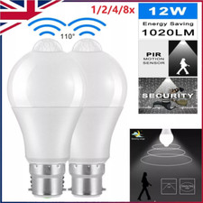 PIR Motion Sensor B22 LED Lamp Smart Bulb Globe Auto ON/OFF Energy Saving Light