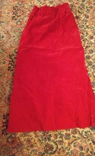 015 Vintage Red Velvet Long Skirt 26 Inch Waist