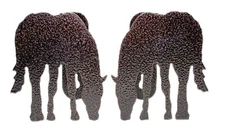 2 Metal Horse Rod Holder Curtain Tie Back Western Cowboy Decor Wall Mount