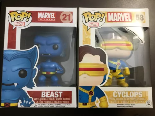 Beast 21 & Cyclops 58 Funko Pop X-Men Wolverine Avengers