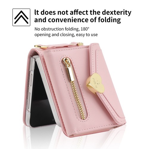 For Samsung Galaxy Z Flip 7 6 5 4 3 Leather Wallet Case Crossbody Strap Cover - Picture 19 of 84