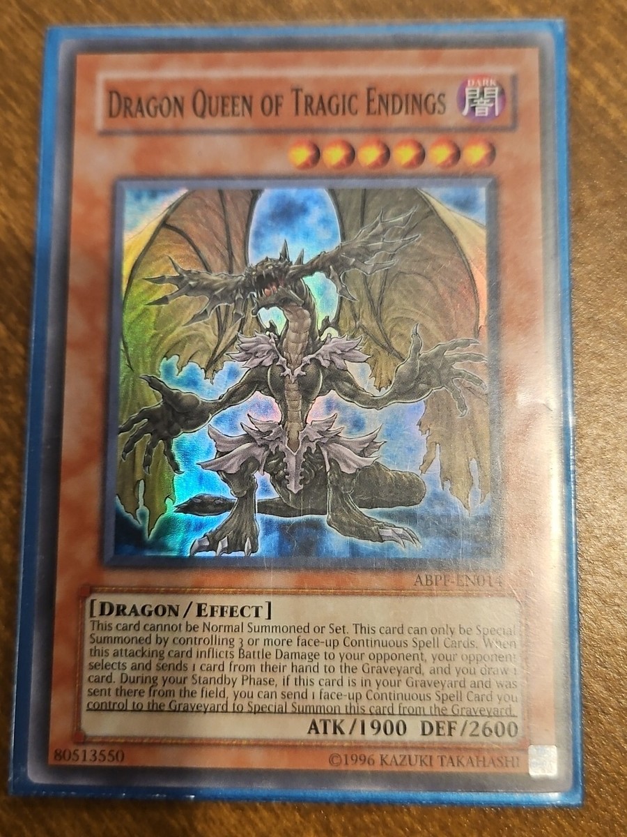 DRAGON QUEEN OF TRAGIC ENDINGS *** SUPER RARE ABPF-EN014 YUGIOH