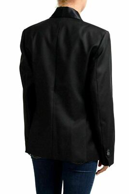 Dsquared2 Wool Silk Black One Button Women's Blazer US L IT