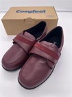Zapatos informales para mujer Cosyfeet Evelyn calce ancho 6E ancho borgoña Reino Unido talla 8 espaciosos.