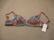 NWT Time And Tru Size L Womens Paisley Lined Underwire Back Close Bikini Top 8H