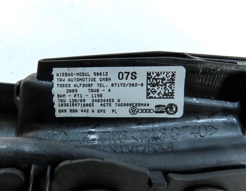 2010 AUDI Q5 (B8 8R) REAR RIGHT SEAT SRS AIRBAG AIR BAG - Picture 5 of 5