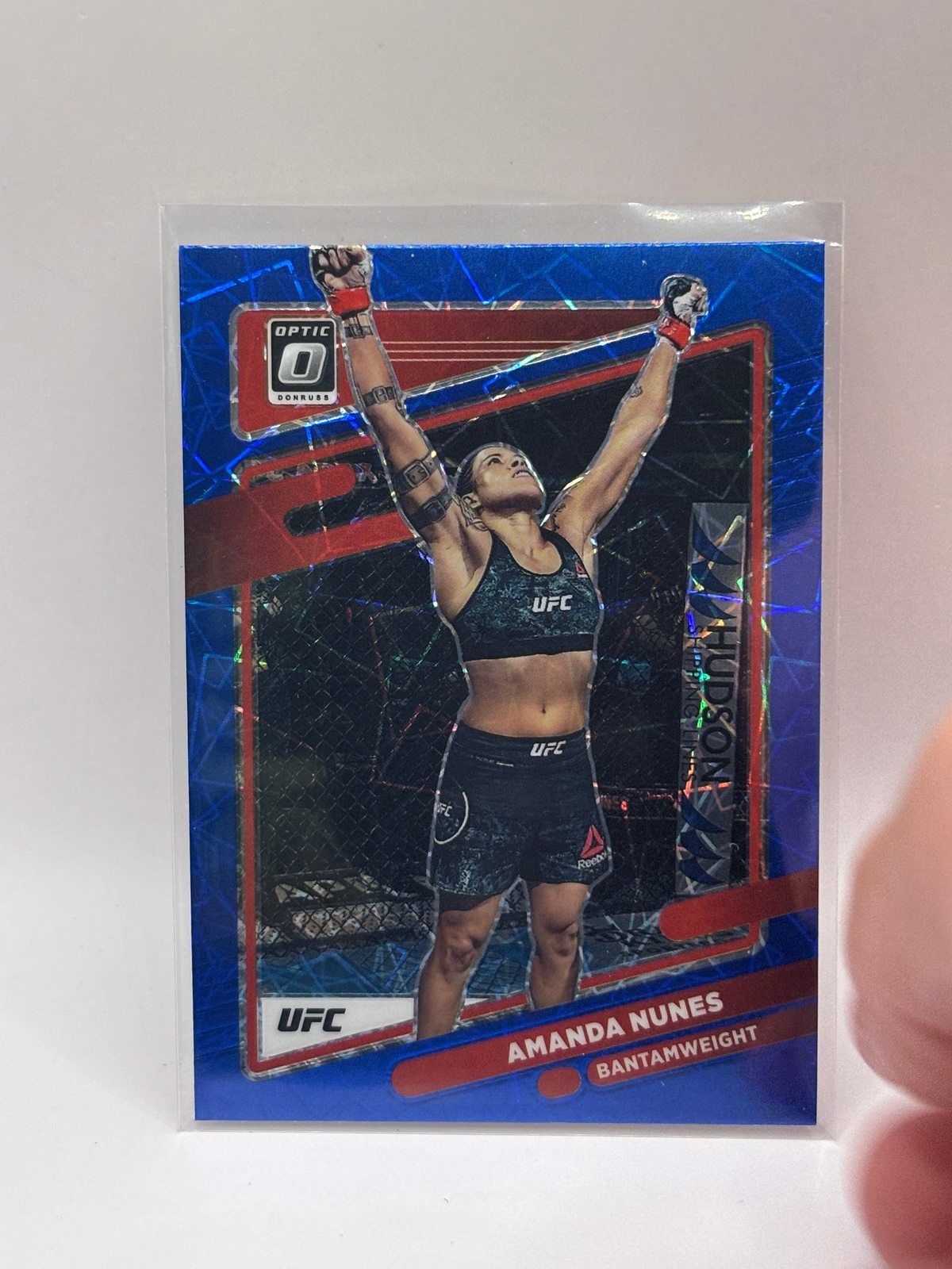 2022 Panini Donruss Optic UFC Amanda Nunes Blue Velocity #15