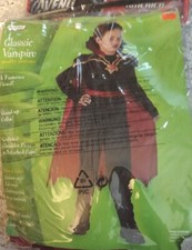 Classic Vampire Red Black Boys Kids Entire Costume M 7-8