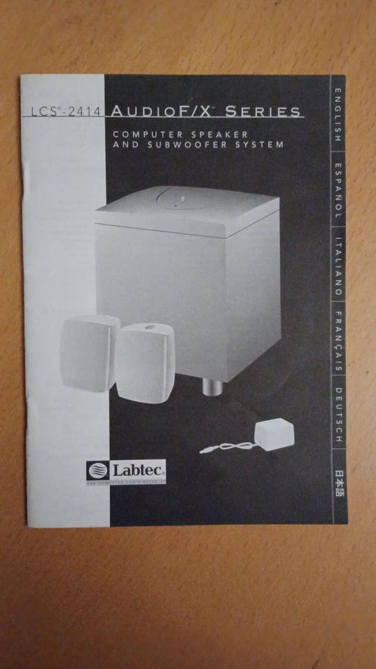 Bedienungsanleitung/Handbuch Labtec LCS-2414 Audi F/X Series Computer Speaker