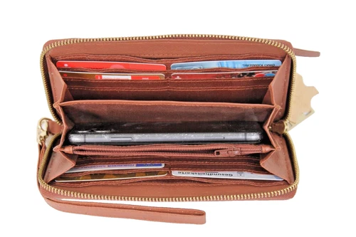 Brown Leather Purse for Women