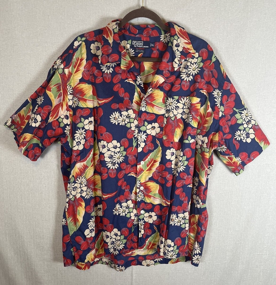Vintage Polo Ralph Lauren Shirt Mens XL Caldwell Hawaiian Colorful 