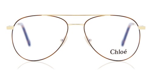 NUEVAS Gafas de Aviador Chloe CE2137 757 Doradas y La Habana 55mm con Estuche CHLOE - Imagen 3 de 4