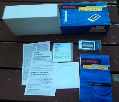 Vintage Compaq WL100 11mbps 802.11b Wireless Wifi 16-Bit PC Card - 40 Bit 