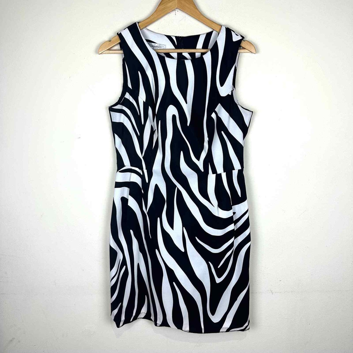 Dress Barn Zebra Print Sleeveless Dress Size 10 Read