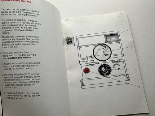 Polaroid 680 SLR Autofocus Land Camera, Original USER MANUAL, VG, Clean - Picture 3 of 7