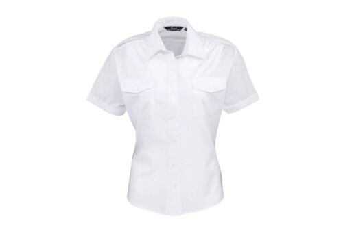 Service Blouse Short Sleeve with Epaulettes White Firefighter/Security - Picture 3 of 3