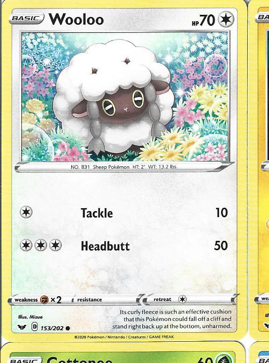 WOOLOO - 153/202 - Pokemon Sword & Shield - Base Set