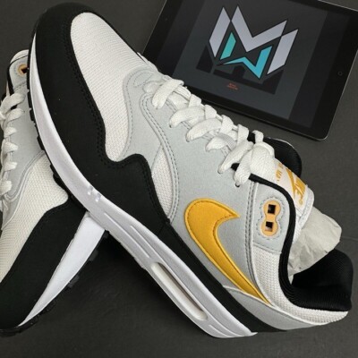 Nike Air Max 1 Steelers White Gold Black Sneakers Retro FD9082-104 Men s 9 NBY