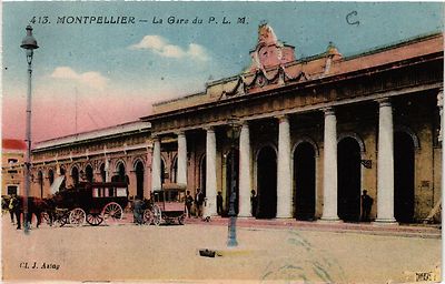 CPA AK MONTPELLIER - La Gare du P. L. M (510877)