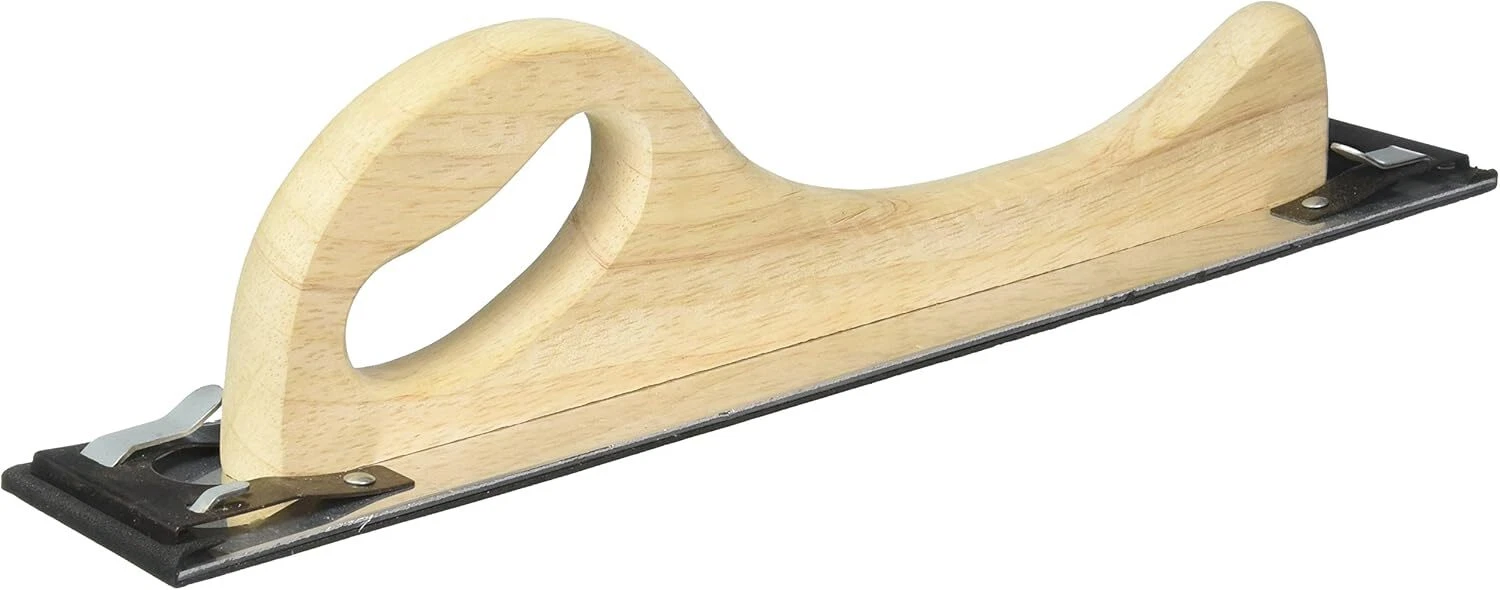Handheld Sanding Board With Hardwood Handles And Rust Proof Aluminum Base