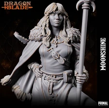 Moonshine (Goldmoon)-Dragonblade-3D Printed Resin RPG/DnD Miniature/Bust