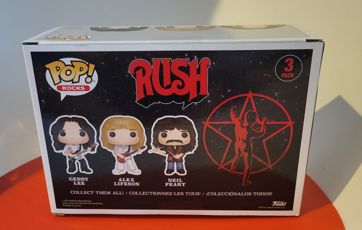 Funko Pop! Rocks Rush Geddy Lee / Alex Lifeson / Neil Peart 3 Pack