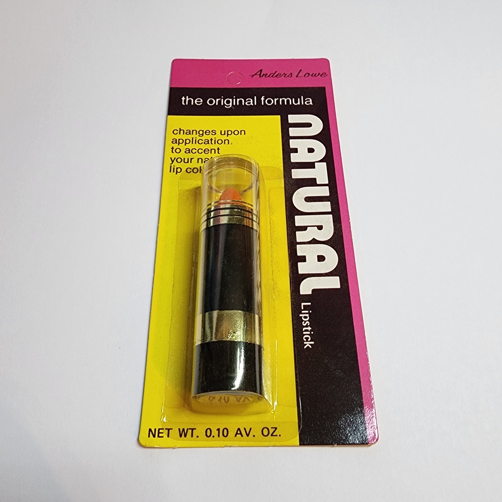 Lápiz labial natural fórmula original vintage Anders Lowe años 80 sellado nuevo ultra raro