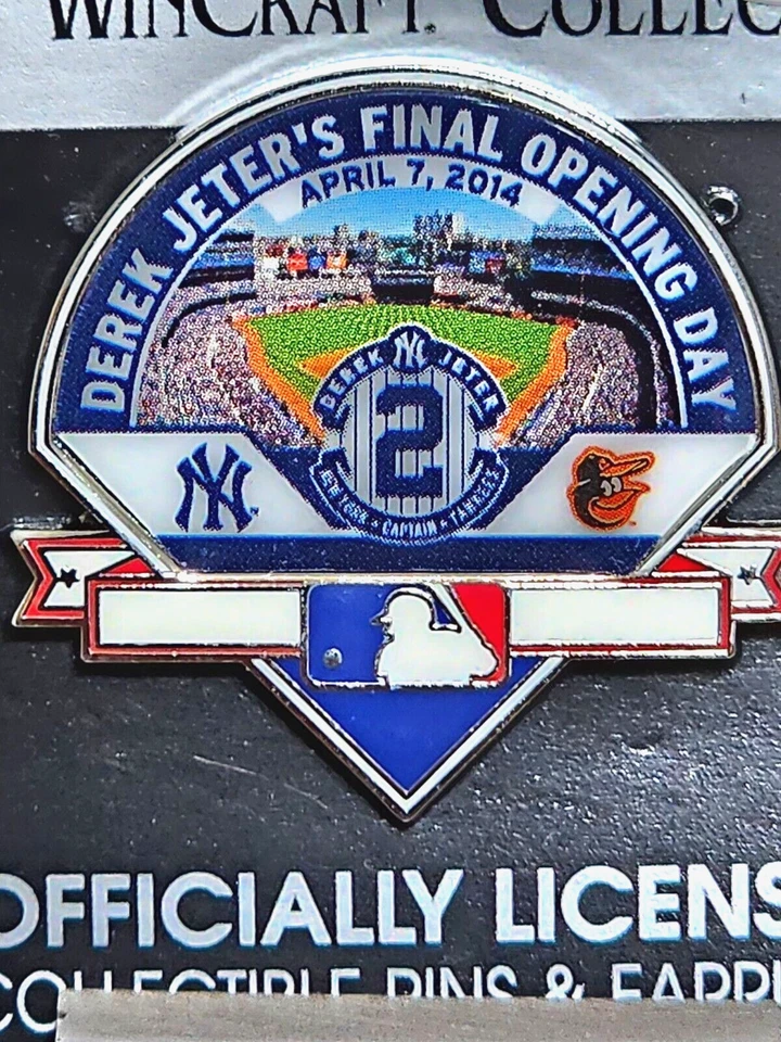 2014 New York Yankees Derek Jeter's Final Opening Day Pin April 7th Vs Orioles - Image 2 of 2