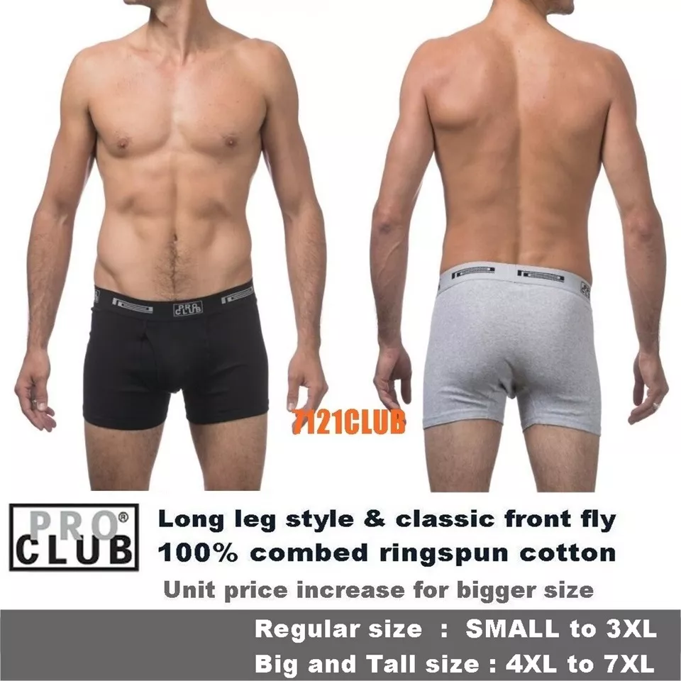 LOTE 2 CALZONCILLOS BOXER PRO CLUB PROCLUB ROPA INTERIOR HOMBRE ALGODÓN GRANDE Y ALTO S-7XL Foto 2 de 4