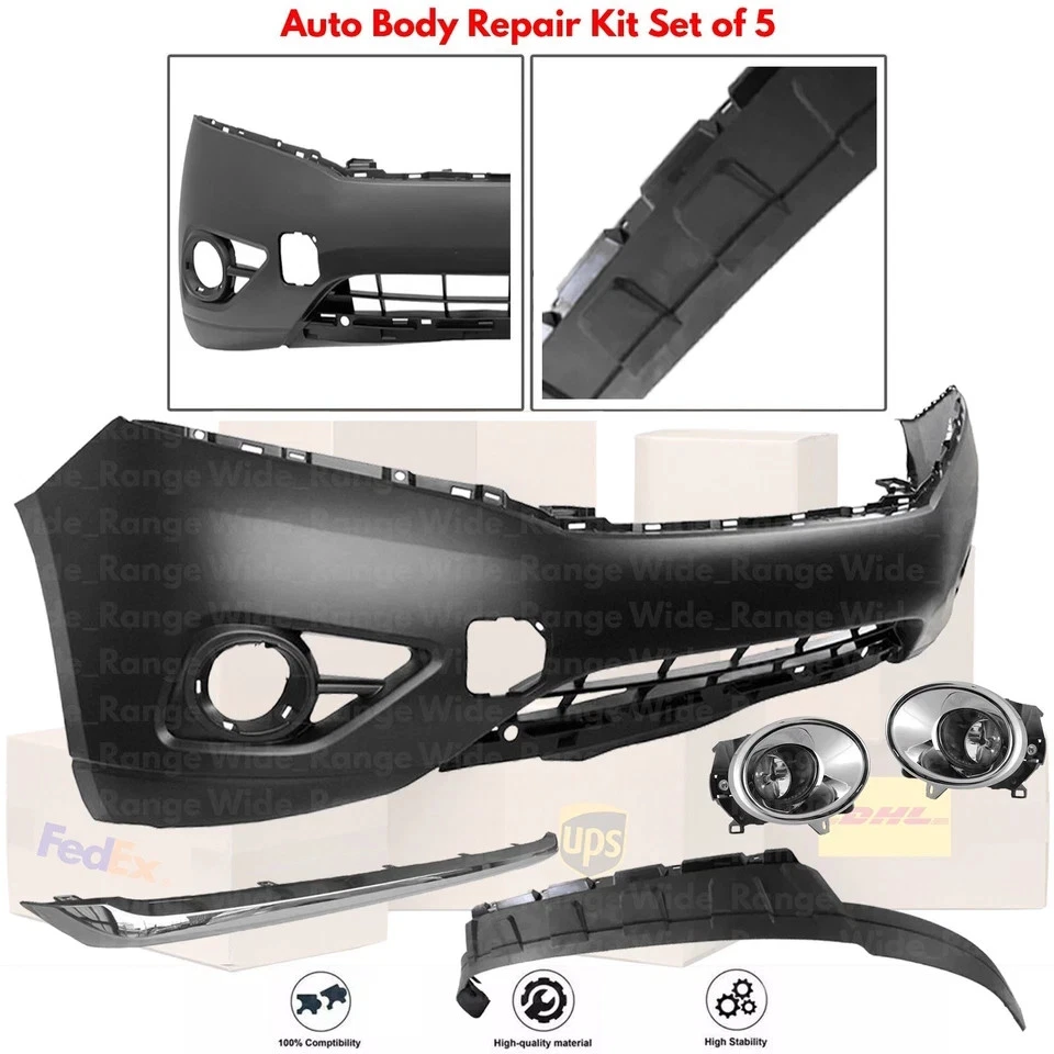 Kit de montaje de cubierta de parachoques delantero y luz antiniebla para Nissan Pathfinder 2013-2016 Foto 2 de 4