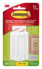 5 lb Wire Back Picture Hangers, 3 Wire Back Hangers and 6 Strips, Damage-Free... 1.75 per strip