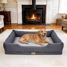 M-XXL Dog Bed Orthopedic Waterproof Nesting Bed Removable Cover Pet Crate Beds