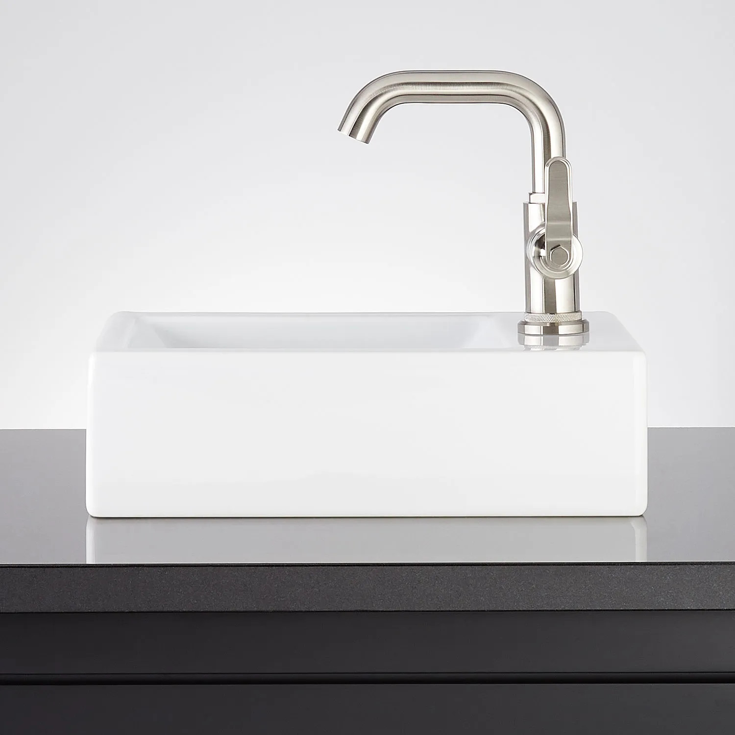 SH129009WH Cromwell Rectangular Vessel Sink - Right Faucet Hole 6590₽