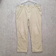 Duluth Trading Pants Mens 42x32 (Act 40×32) Beige Flex Fire Hose Carpenter *READ