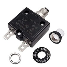 mp Electric Button Breaker 125/250VAC,Thermal Overload Protector L1 30A Regular