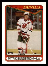  306 Patrik Sundstrom  Devils 1990 Topps Hockey Sports Trading Card 