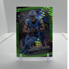 Panini 2025 Prizm Amon-Ra St. Brown Green Prizm #187 Detroit Lions