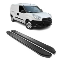 Alu Seitenschweller Trittbretter FüR Fiat Doblo 2010-2021 L2 Langer Schwarz 2Tlg
