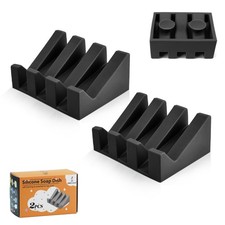 Silicone Soap Dish for Bar Soap Holder for Shower Bathroom Self Draining Waterfa