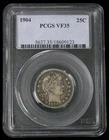 1904-P VF-35 BETTER DATE BARBER (25c) QUARTER - PCGS GRADED - SEE PICTURES