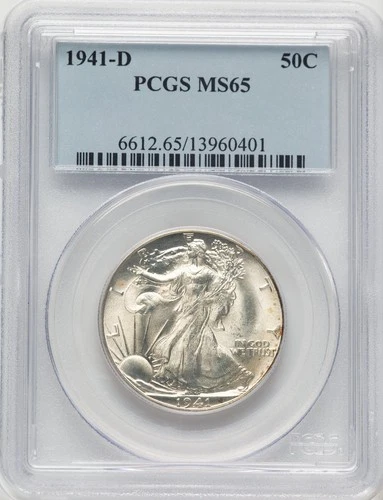 1941-D Walking Liberty Half Dollar PCGS MS-65