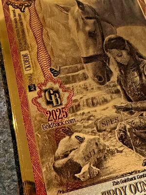 1/2 FLORIDA Goldback Aurum Gold Foil Note 1/2000 oz 24kt .999 Fine