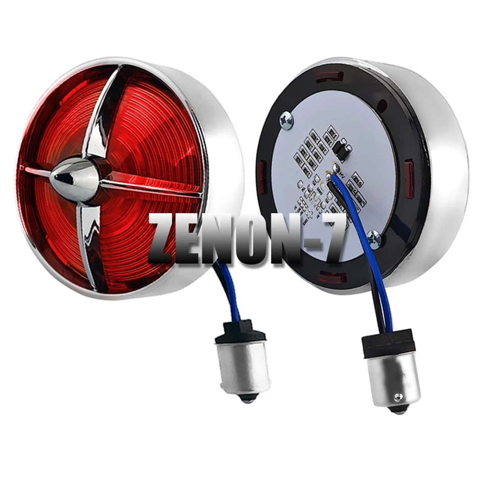 1156 Plug 3 1/4" LED Turn Signals Light Lens Cover Amber Red For Harley Electra  Foto 4 de 4