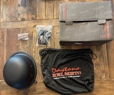 Daytona Helmets Half Skull Cap Helmet Large Dull Black German Style