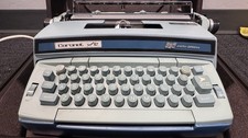 Smith Corona Coronet Super 12 Electric Typewriter with Carry Case - Blue 1970's thumbnail