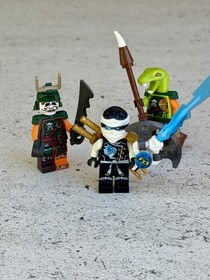 LEGO Ninjago Zane, Clancee, & Doubloon Lot of 3 Minifigs (70603) w/ Djinn Sword