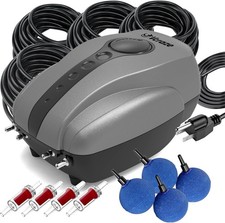 Pond Aeration Kit Pond Aerator Pump with Check Valves Air Stones Airline